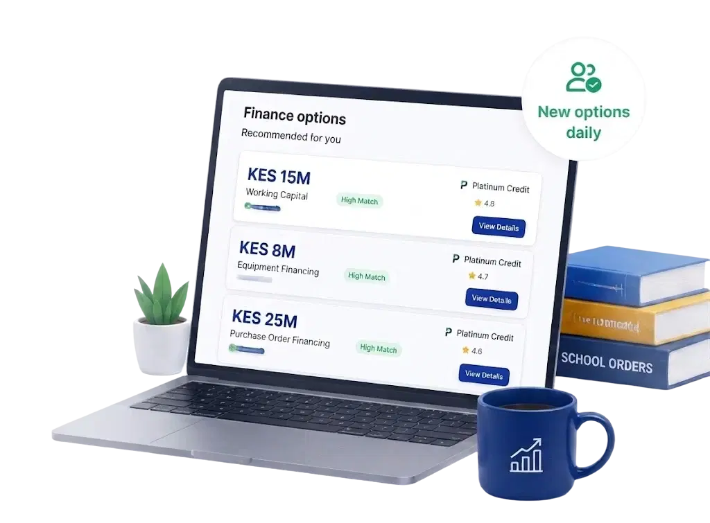 Elimu360 finance dashboard showing loan options and payment tracking