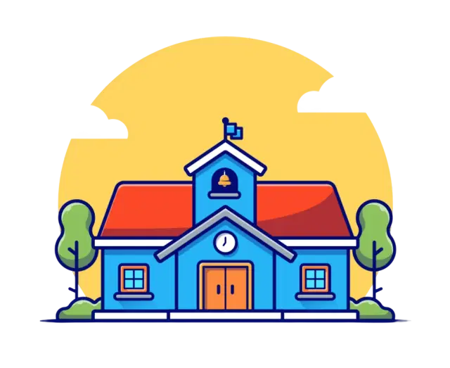 School building illustration