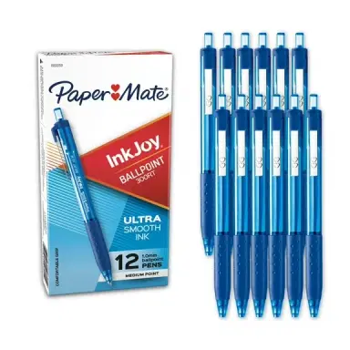 Blue Ballpoint Pens (Pack of 12)
